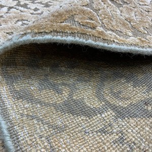 Modern Luxury Abstract Jacquard Damask Area <b>Rug</b>-Gold Silver <b>Grey</b> Low Pile Velvet Carpet for <b>Living</b> <b>Room</b> Hotel - Product Image 3