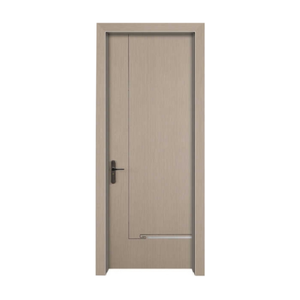 Porte intérieure moderne personnalisable insonorisée et étanche en composite bois WPC avec cadre et garniture pour appartement, hôpital, salle de bain - Product Image 1