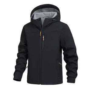 Men's Winter Blouson Dot Pattern Hooded <b>Fleece</b>-Lined <b>Thick</b> Windproof and Waterproof <b>Jacket</b> - Product Image 3