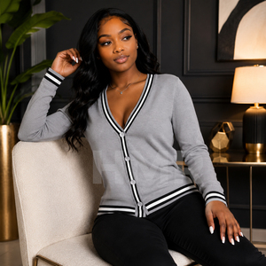 HMR Sisterhood Stylish Designs Ladies Acrylic <b>Cardigan</b> <b>Sweater</b> Women Knit Button Up Sorority <b>Sweater</b> - Product Image 4