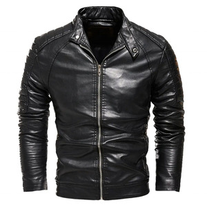 Wholesale Plus Size Genuine Leather Jacket Outdoor Use <b>Stand</b> Collar Men Winter Jacket Custom Made Breathable Waterproof Canvas - Product Image 1