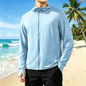 เสื้อแจ็คเก็ตปั่นจักรยานสำหรับผู้ชายและผู้หญิง รุ่นใหม่ ผ้าไหมน้ำแข็ง ทรงหลวม บางเฉียบ เสื้อกันแดดสำหรับตกปลา เสื้อคลุมป้องกันแสงแดด - Product Image 5