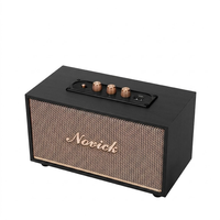 Altavoz XM-301 con Acabado de Madera Retro, Subwoofer de 10W con Bajos Potentes, Reproductor de Audio Vintage de Escritorio con Control de Perilla Metálica, Música para el Hogar