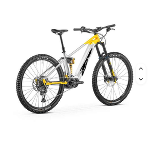 Bicicleta de Montaña Eléctrica de Alta Calidad Nivel RR 29, Color Plateado y Amarillo, e-MTB Super Enduro, Lista para Enviar - Product Image 2