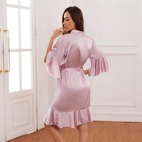 Nouveau Style Femmes Robe Satin Robes À Volants Robes De Mariée En Mousseline De Soie Satin Robe De Demoiselle D'honneur