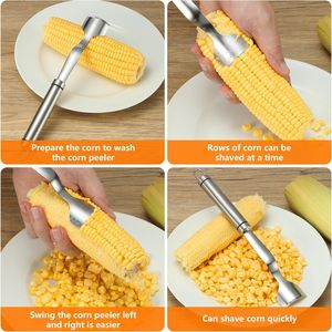Pelador de Maíz y Desgranador de Mazorcas de Acero Inoxidable de Alta Resistencia, Utensilio de Cocina para Quitar Granos de Maíz, Herramienta Procesadora de Alimentos - Product Image 4