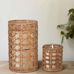 Porte-bougie en bambou fait main, écologique, rond, résistant à la chaleur, décoration de Noël pour la maison, durable, NEHA ENTERPRISES - Product Image 2