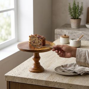Support élégant en bois pour servir les gâteaux, avec un design unique, pour la présentation de cupcakes, pâtisseries, desserts et la décoration de la maison - Product Image 3