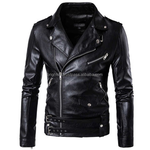 Chaqueta de Cuero Genuino Personalizada para Hombre, Chaqueta Clásica de Motociclista, Chaqueta Bomber - Product Image 1