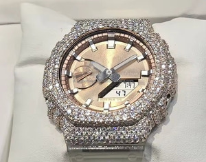 Kit de modification de boîtier de montre de plongée octogonal de luxe Royal Ice Frosted Dvars Diamond GA13 avec date automatique, style urbain, montre statement - Product Image 2