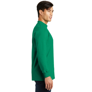 เสื้อยืดแขนยาวคอกลมทรงสมาร์ทฟิตสำหรับผู้ชาย ผ้าฝ้าย 100% เป็นมิตรกับสิ่งแวดล้อม เสื้อยืดแขนยาวสำหรับผู้หญิง - Product Image 5
