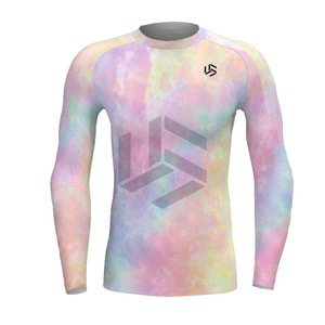 Camiseta de Compresión Sublimada Personalizada para Hombre, Ajustada, Elástica, Deportiva, para Entrenamiento, Fitness, Protección UV - Product Image 4