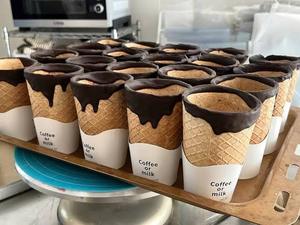 [VENTE CHAUDE] Cônes à café gaufrés comestibles, non toxiques et écologiques, en biscuit croustillant pour glaces, desserts, fêtes et cafés - Product Image 2