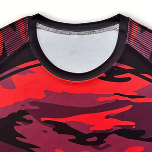 Camiseta Deportiva de Compresión para Hombre, de Poliéster y Elastano, Cuello Redondo, Manga Corta, Transpirable, de Secado Rápido, Ajustada, Tejida, para Gimnasio y Fitness 2026 - Product Image 3