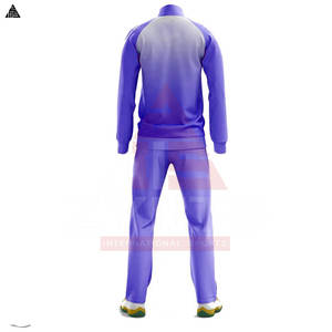 Trajes Deportivos Sublimados para Hombre Adulto, Color Blanco y Azul, con Cierre de Cremallera, Talla Grande, de Forro Polar - Product Image 2