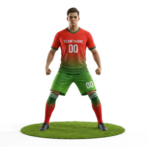 Nouveau maillot de football unisexe personnalisé de qualité supérieure avec ensemble uniforme à manches courtes, bon prix, uniformes de football en gros pour les équipes - Product Image 5