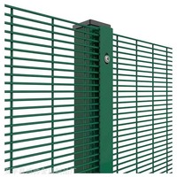 Clôture de jardin agricole en métal à mailles métalliques en fer galvanisé revêtu de PVC à haute sécurité et confidentialité, panneau de clôture extérieur 358