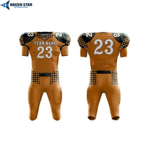 Short Sleeves Spandex/Polyester Moisture-Wicking UPF 50+ Custom Team Names All Seasons American Football Uniform - Product Image 2