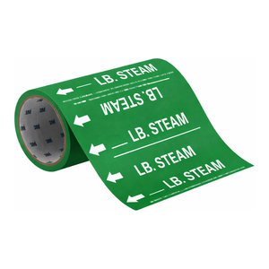 Marqueur de tuyau de vapeur flexible résistant à la chaleur et à l'humidité, rouleau de 8 po x 30 pi par Brady - Product Image 3