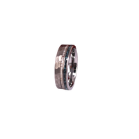 Bague en carbure de tungstène avec incrustation de turquoise et finition martelée, alliance plate pour homme, bijoux naturels en gros