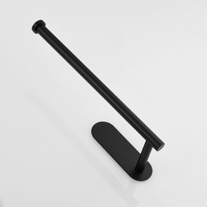 <b>Black</b> YJ Stainless Steel Towel <b>Holder</b> and Adhesive <b>Toilet</b> Paper Rack for 2 <b>Roll</b> Lengthened Design - Product Image 4