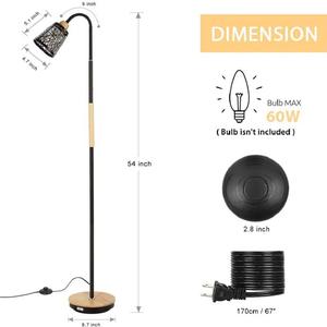Lampe de sol d'angle minimaliste avec LED blanc chaud pour l'éclairage des petits appartements - Product Image 3