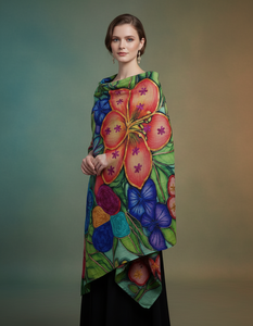 Écharpes élégantes pour femmes en 100% laine, imprimées numériquement avec de riches broderies - Collection de créateurs, origine Jammu Kashmir, chaudes pour l'hiver - Product Image 1
