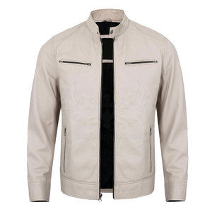 Veste de motard unisexe en cuir véritable souple de qualité supérieure, lavée, avec fermeture éclair sur le devant, coupe confortable, caractéristiques de sécurité, idéale pour les voyages - Product Image 5