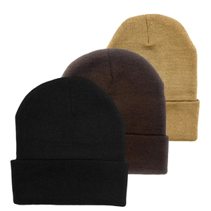 OEM Plain Beanie Hat Ribbed Knit <b>Winter</b> <b>Cap</b> Women Men Soft Warm Stretch Skull <b>Cap</b> Wholesale Supplier Hat - Product Image 2