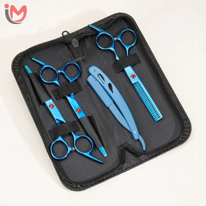 Juego de Herramientas de Barbería de Lujo Chapadas en Oro con Tijeras de Entresacar, Navaja de Afeitar Recta y Estuche - Kit Profesional para Cortar el Cabello, Venta al Por Mayor OEM - Product Image 2