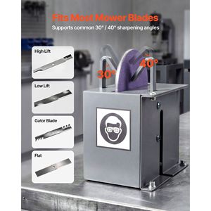 Affûteuse de lames de tondeuse 1/3 CV avec meule céramique de 7 pouces, affûteur de lames à 30 et 40 degrés, pièces et accessoires pour tondeuses - Product Image 4