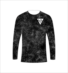 mens custom sublimation black grunge textured space pattern long sleeve t shirt hunting fishing <b>athletic</b> sports training shirt - Product Image 5