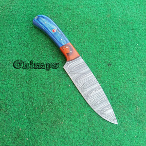 Couteau de cuisine japonais forgé, lame en acier Damas, Santoku professionnel, manche personnalisé, respectueux de l'environnement - Product Image 2