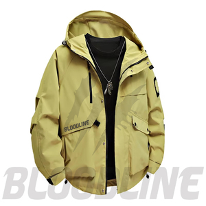 Men's Color Blocking <b>Waterproof</b> Breathable Windproof Puffer <b>Jacket</b> with Zipper Closure Casual Winter Regular Fit Polyester Shell - Product Image 5