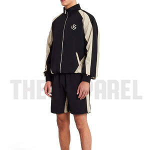 Ensemble short et t-shirt respirant en nylon à taille élastique, séchage rapide, confortable, style streetwear, couleur unie, pour homme - Collection automne - Meilleures ventes - Product Image 6