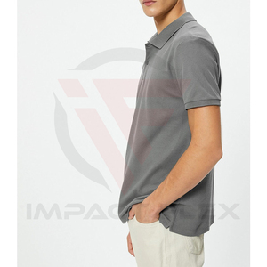 เสื้อกอล์ฟผ้าโพลีเอสเตอร์/คอตตอนกันยับราคาส่ง ถูก สำหรับเสื้อยืด ปักโลโก้ พิมพ์ลาย  แบบเรียบ  แบบวาฟเฟิล - Product Image 3