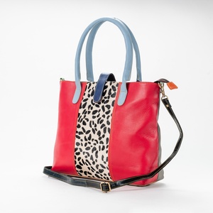 WESTAL Sac à main vintage en cuir véritable pour femmes, fourre-tout patchwork, sacs à bandoulière pour femmes - Product Image 1