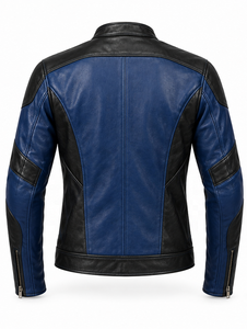 Chaqueta de Motocicleta de Cuero Premium Heritage |   Azul Negro Marrón Verde |   Fabricante OEM ODM |   Diseño de Calidad Premium | - Product Image 2