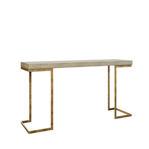 Modern Gold Finish 2 Tier Tempered <b>Glass</b> Console Table Sleek Metal <b>Frame</b> Entryway Accent Sofa Table <b>For</b> Hallway Home Decoration - Product Image 2
