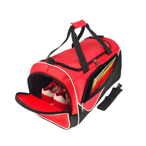 Bolsa Deportiva Unisex Roja con Compartimento para Zapatos, Gran Capacidad, Poliéster, Bolsa de Viaje Deportiva, Correa Ajustable, Estilo Casual - Product Image 1