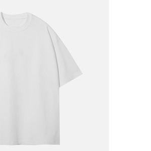 New Custom Logo Solid Vintage Acid Washed Knitted 240g 100% Cotton Anti-Wrinkle O-Neck Oversized Short Sleeve <b>T</b>-Shirt - Product Image 3