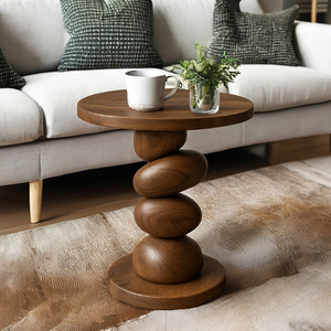 Table basse en bois solide de conception unique pour la table basse en bois d'artisanat de salon fabriquée au Vietnam - Product Image 1