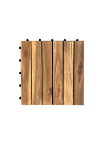 Planches de terrasse en bois d'acacia vietnamien antidérapantes et imperméables, dalles à emboîtement, design contemporain, finition mate, huilées - Product Image 2