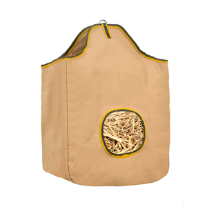 Beige Canvas Horse Hay Bag <b>Slow</b> Feed Durable Hay <b>Feeder</b> Round Opening Stable Feeding Bag Heavy Duty Horse <b>Feeder</b> Bag - Product Image 1