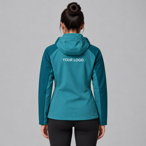 Chaqueta Softshell con Cierre Completo para Mujer, Bordada, Manga Larga, Ligera, Resistente al Viento, Duradera, para Correr, Fitness, Camping, Senderismo, Venta al Por Mayor - Product Image 3