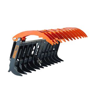 Pinza scavatrice per radici con struttura scheletrica da 2600 libbre, con spaziatura tra le denti di 7 pollici, cilindri doppi, TMG SRR72 per l'edilizia - Product Image 6