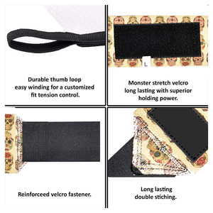 Attelle de soutien du poignet avec fermeture à boucle pour la musculation, l'entraînement en force, unisexe, motif floral, polyester - Product Image 6