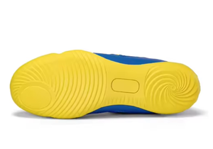 Bottes d'entraînement de boxe en PU bleues et jaunes, design durable à tige haute pour toutes les saisons, chaussures de boxe respirantes, légères, pour le sport - Product Image 6