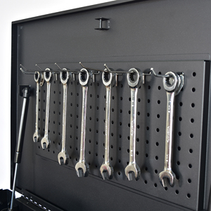 Matte Black Powder Coated Steel 4 Drawer Utility <b>Cart</b> Family keywords: for Garage Workshop Storage Use - Product Image 6