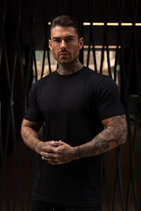 Ensemble de survêtement en coton vierge 2 pièces (t-shirt et short) pour homme, personnalisable avec logo, vente en gros - Product Image 6